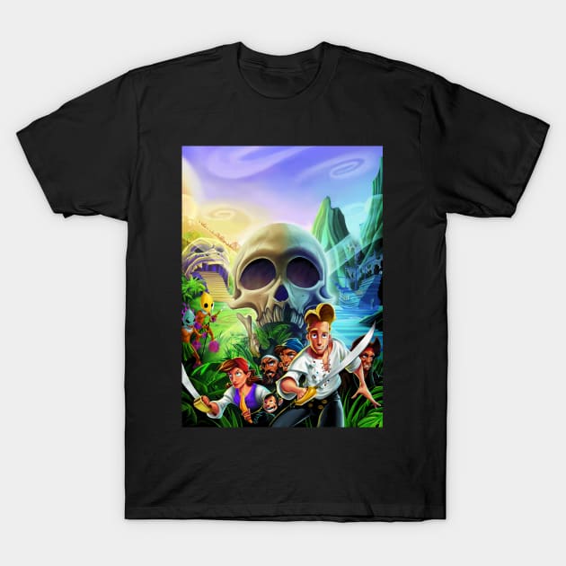 Monkey Island Art T-Shirt by Retro8Bit Fashion Store